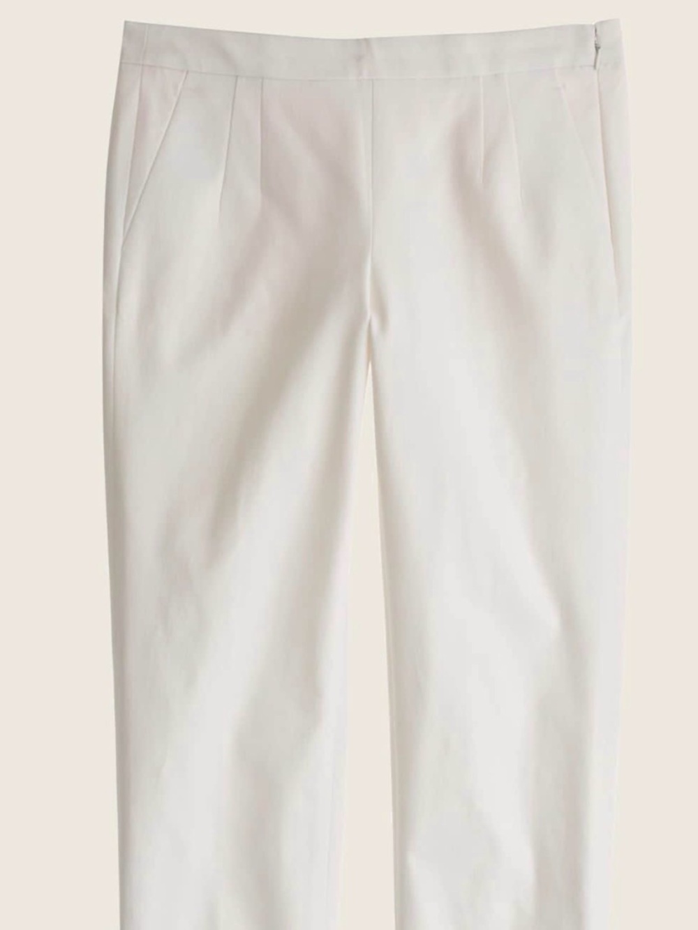 J.Crew Martie Pant Bi-Stretch Cotton Ivory White Sz 10